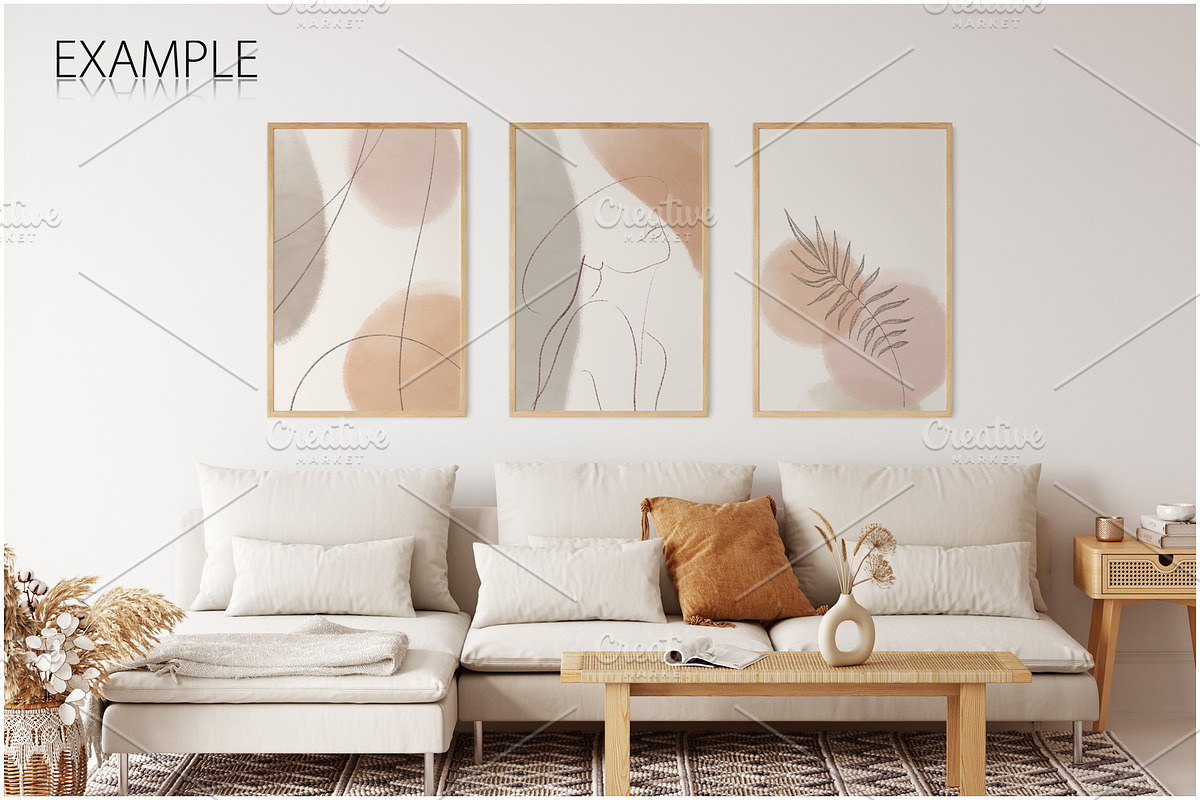 Frame & Wall Mockup Bundle - 7, a Print Template by Yuri-U (Photo 13 of 27)
