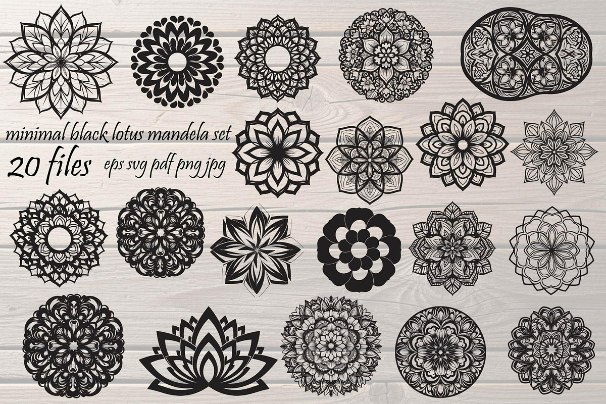 Minimal Black Lotus Mandala, a Decorative Illustration by Designer_Momina (Photo 1 of 21)