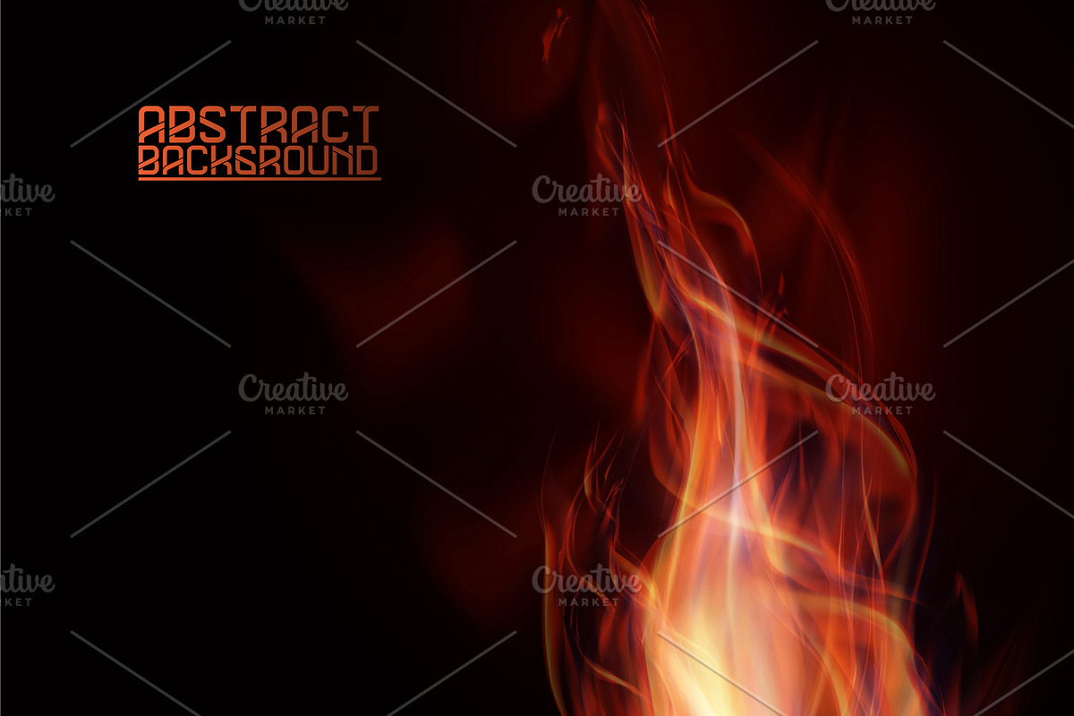 Abstract fire flames, an Object Illustration by majcot (Photo 3 of 5)