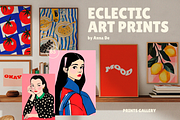 85 Eclectic Art Prints, a Background Graphic by Ann Creative (Thumbnail 1 of 12)