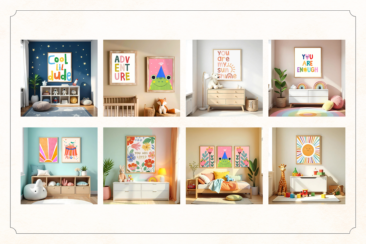 50 Kids Nursery Mockups for Canva, a Household Mockup by Matisse Studio (Photo 7 of 10)