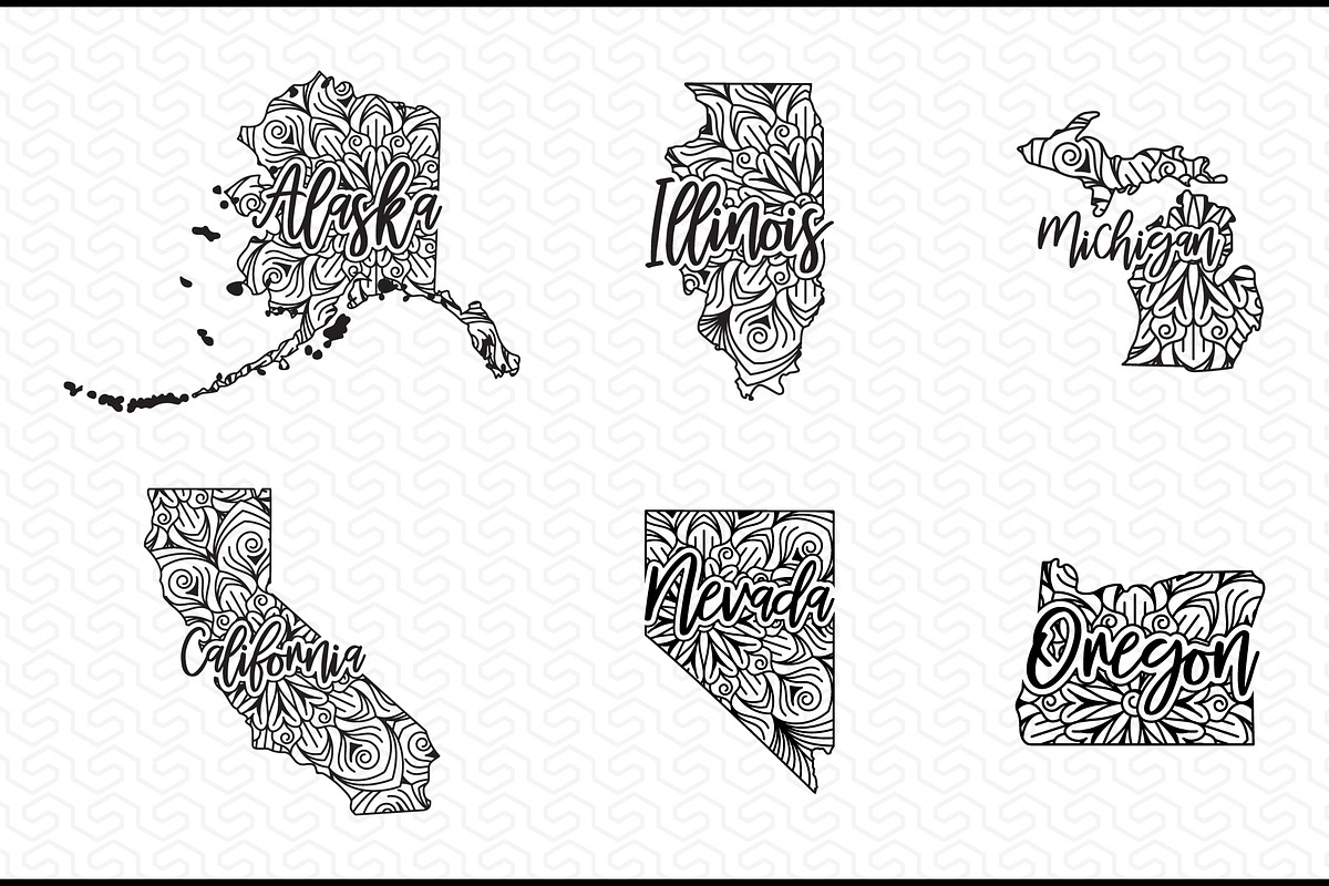 US States Map Bundle, a Graphic by CraftlabSVG (Photo 2 of 12)