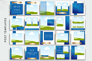 Blue Instagram Pack for Canva, a Social Media Template by Innova Studio (Thumbnail 5 of 9)