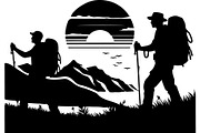 Hiking Adventure Scene Bundle, an Object Graphic by Designer_Momina (Thumbnail 6 of 13)