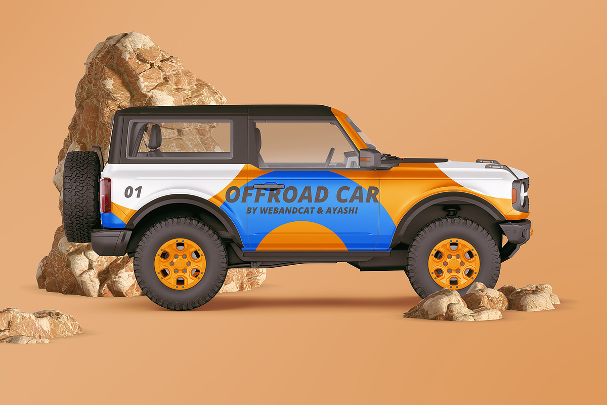 SUV Car Mockup, an Advertising Mockup by WebAndCat (Photo 8 of 14)