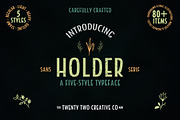 Holder Sans Typeface + Extras, a Sans Serif Font by Design 265 (Thumbnail 1 of 10)