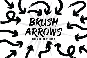 Hand-Drawn Brush Arrows