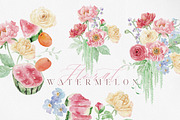 Watercolor Clipart - WATERMELON, a Decorative Illustration by Beigetime (Thumbnail 7 of 10)