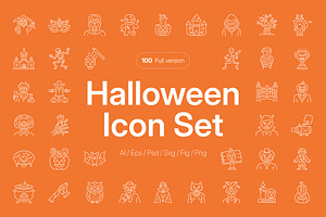 Halloween Icons Collection, an Outline Icon by Prosymbols