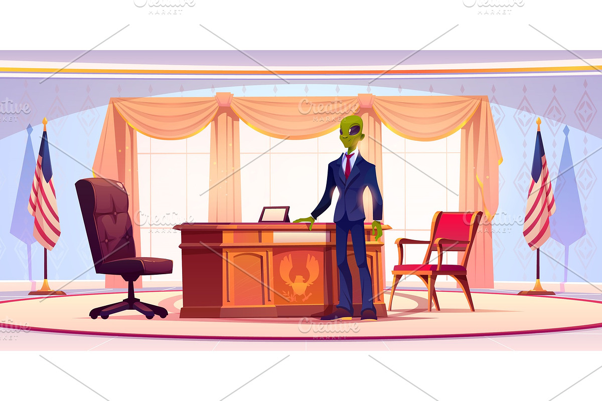 Funny alien business man or, a Person Illustration by art PVP - market