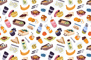 Lunchbox with food, drinks set, a Food Illustration by PaperTrident (Thumbnail 14 of 15)