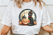 Halloween Black Cat Clipart Bundle, a Seasonal Illustration by Rose Art (Thumbnail 3 of 6)
