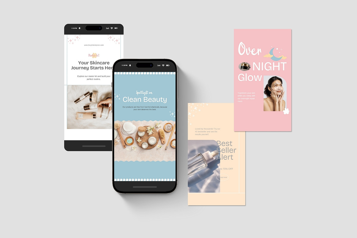 Animated Skincare Instagram Stories, a Social Media Template by TheBrightGrap (Photo 4 of 11)