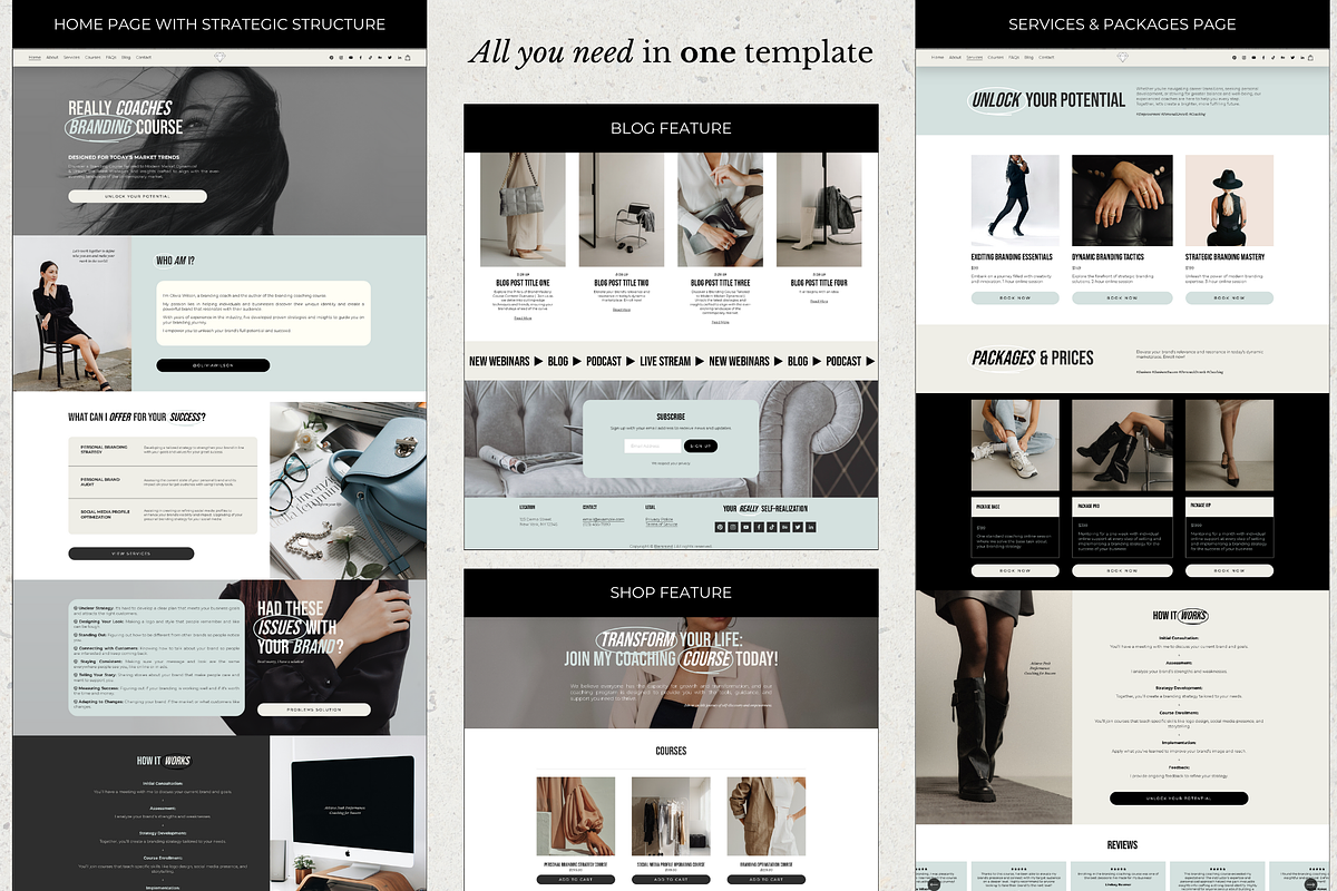Coaches Squarespace Website Template, a Squarespace Template by barsrsind (Photo 3 of 12)