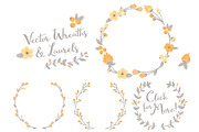Sunshine Vector Flower Wreaths, an Illustration by Amanda Ilkov (Thumbnail 3 of 3)