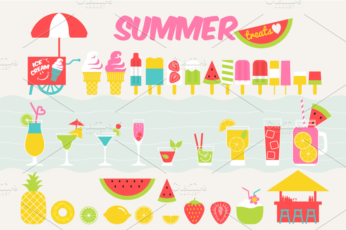 Summer treat illustrations, a Food Illustration by faitotoro