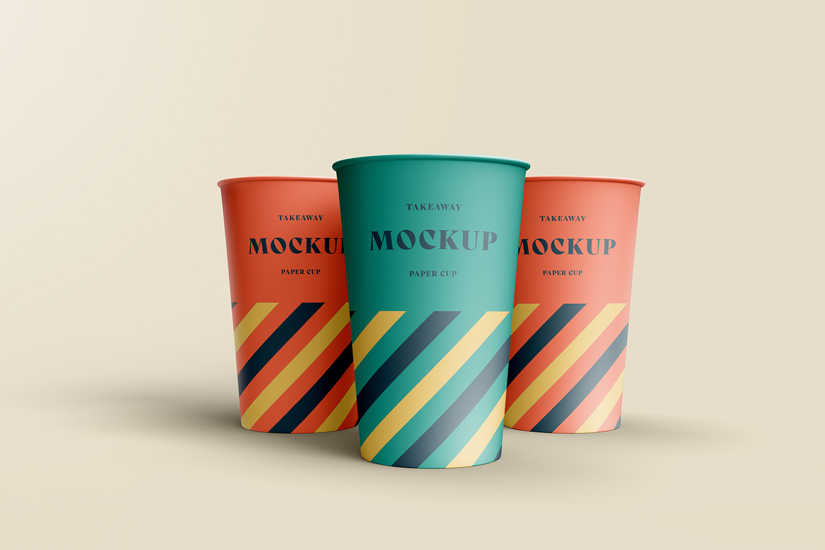 Take Away Paper Coffee Cup Mockups, a Cups & Container Mockup by dpi (Photo 5 of 24)