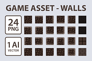 Wall sprites for 2D game design, a Pattern Graphic by dacascas (Thumbnail 1 of 5)