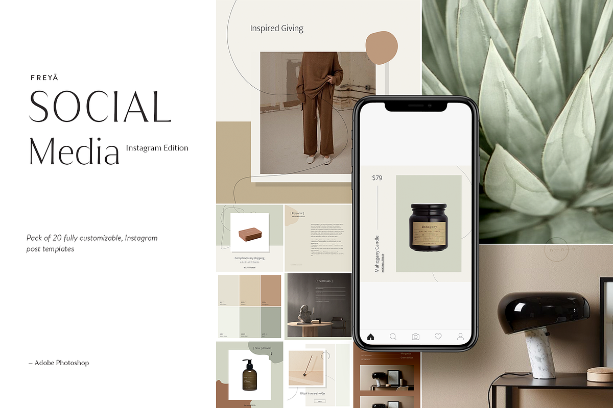 Instagram Social Media Pack • Freyā, a Social Media Template by Nonola (Photo 1 of 9)