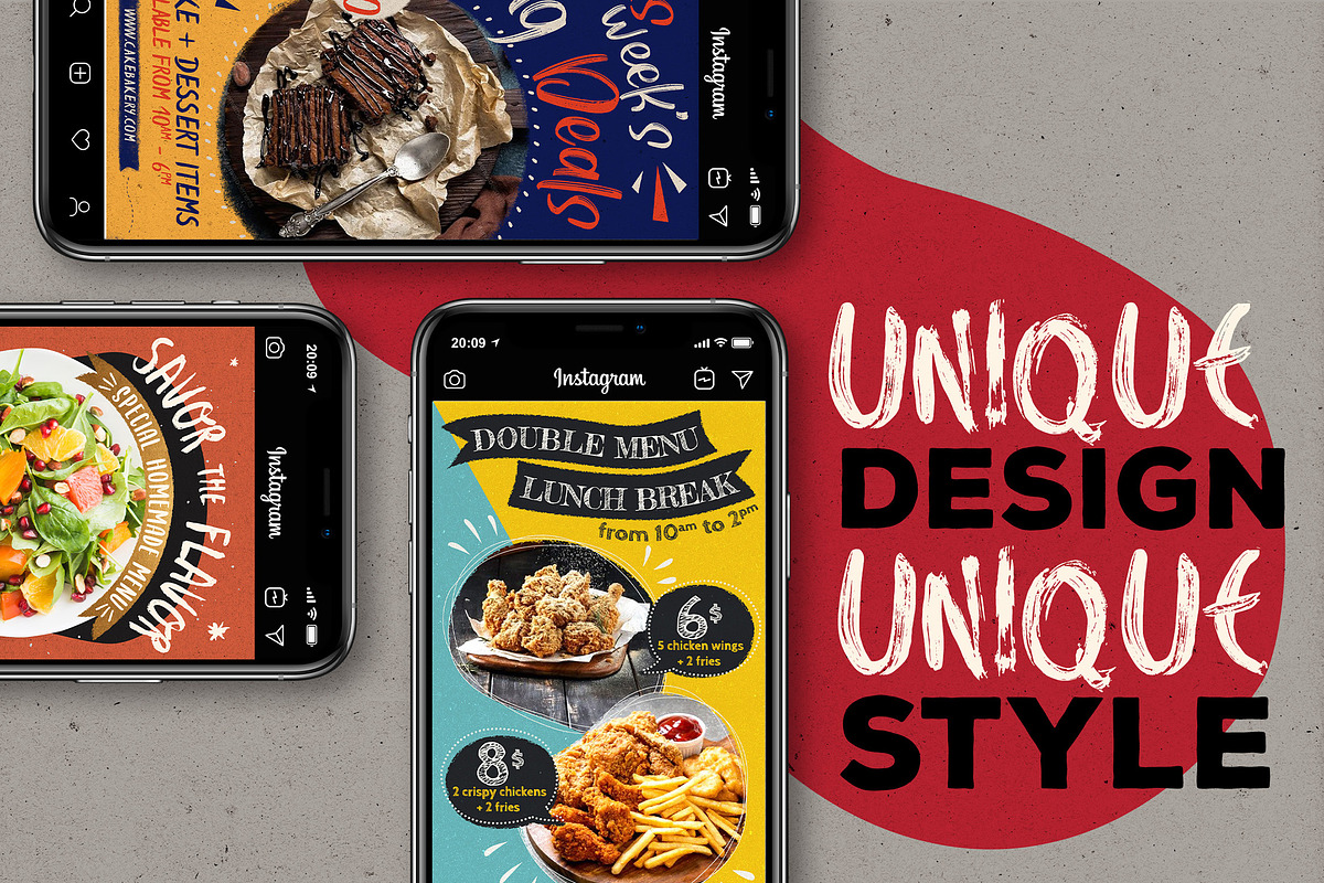 Fun Casual Food Menu Instastories, a Social Media Template by BlueRobinStudio (Photo 3 of 6)