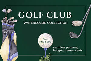 Golf Club Watercolor Collection