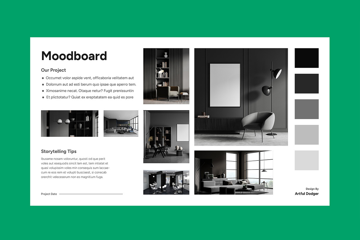 Minimalist Interior Design Moodboard, an UI Kit Template by MightyDesign (Photo 4 of 8)