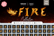 Fire Subtle Flame Letters Overlays, a Symbol Font by PhotoSpirit (Thumbnail 1 of 8)