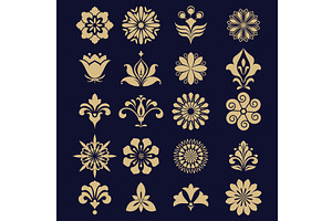 Vector floral set. Spring or summer, an Emoji Icon by RODINA