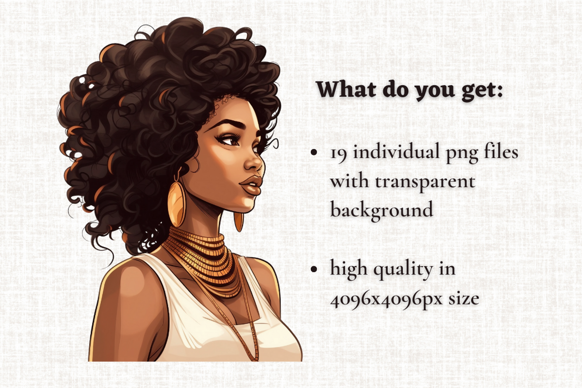 African American Chic Girl, a Person Illustration by Mash Mash Stickers (Photo 2 of 9)