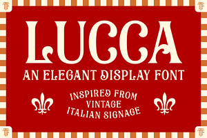 Lucca - A Vintage Italian Font