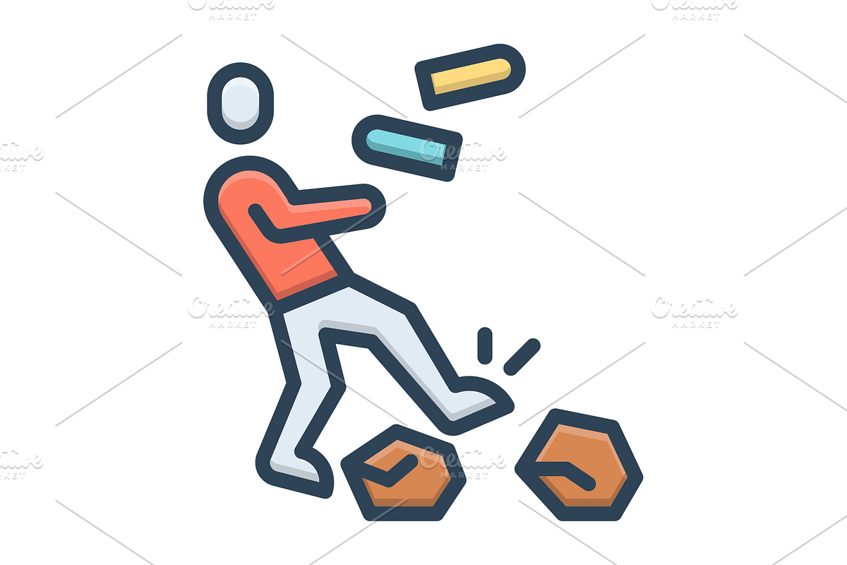 Careful wary color icon, a Duotone Icon by Creative priyanka