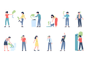 Stinky smell. Bad smells from person, a Person Illustration by LadadikArt