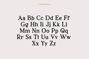 Charmini. Serif Font Family.