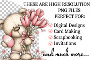 Whimsical Easter Teddy Bear Clipart, an Illustration by Daily.Designs (Thumbnail 2 of 7)