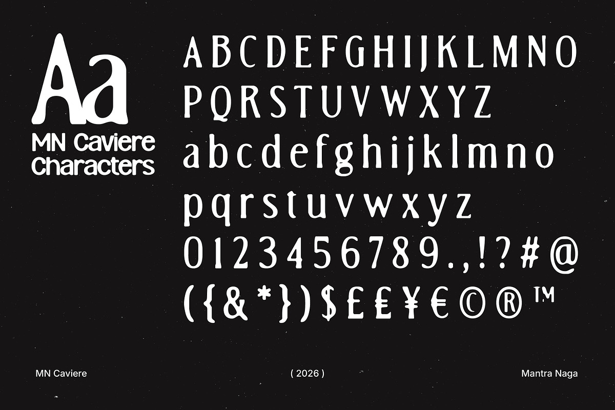 MN Caviere - Blurred Serif Typeface, a Handwritten Font by Mantra Naga (Photo 6 of 15)