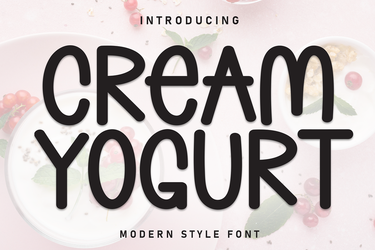 Cream Yogurt | Script Font, a Script Font by Scratchones (Photo 1 of 8)