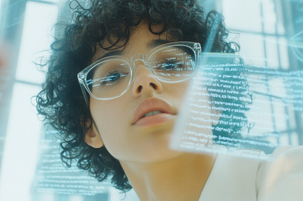 Female software developer focused in, a Photo by Dvoevnore photos