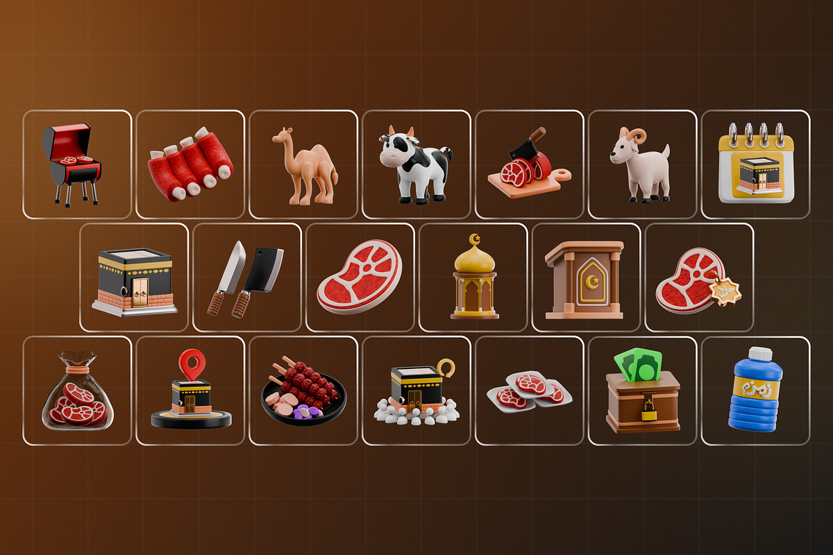 Eid Al-Adha 3D Icon Pack, an Object 3D Model by Haps Space (Photo 4 of 5)