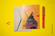 Halloween Skeleton 5x7 Card Template, a Card Template by creatsy5 (Thumbnail 4 of 5)