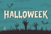 Halloweek, a Font by StereoType (Thumbnail 1 of 8)