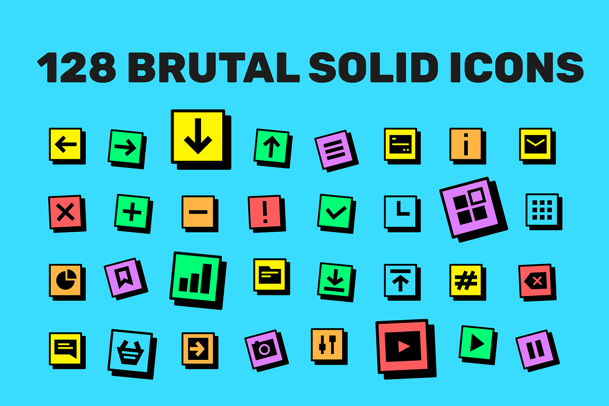Neubrutalism Icons Set, an Icon by Amazing Custom Icons (Photo 2 of 6)