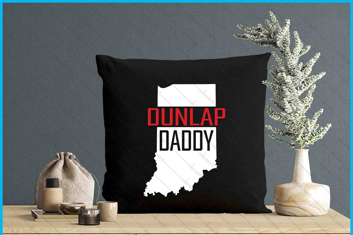 Dunlap Daddy Indiana State Map SVG | Creative Market