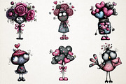 Cute Watercolor Valentines Clipart B, an Illustration by RobertsArt (Thumbnail 6 of 7)