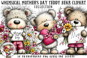 Mother's Day Teddy Bear Clipart, an Illustration by OK Design (Thumbnail 1 of 6)
