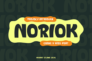 Noriok - Comic Font, a Sans Serif Font by Iqsiart Studio