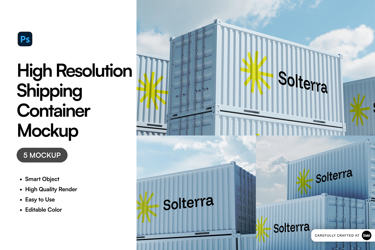 Shipping Container Mockup, a Cups & Container Mockup by SLAB! Design (Photo 1 of 7)
