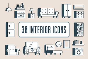 Interior Furniture Icons | 30!