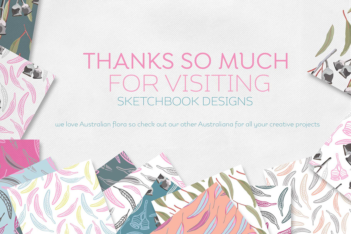 Modern Eucalyptus Pattern Set, a Pattern Graphic by Sketchbook Designs (Photo 7 of 7)