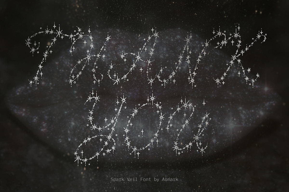 Spark Veil Decorative Glitter Font, a Script Font by AnMark (Photo 13 of 13)