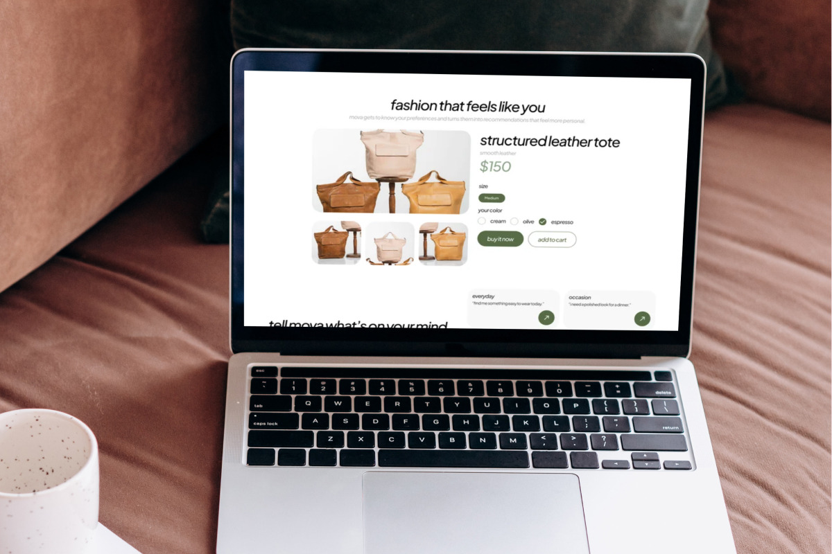 Mova AI Fashion Sales Agent Landing, a Landing Page Template by productype1 (Photo 5 of 5)